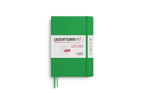 LEUCHTTURM WEEKLY PLANNER & NOTEBOOK A5 18 MONTHS 2025-2026 SPRING LEAF 372799